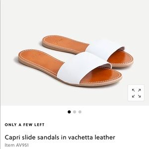 New J.Crew Capri slide sandals in vachetta leather